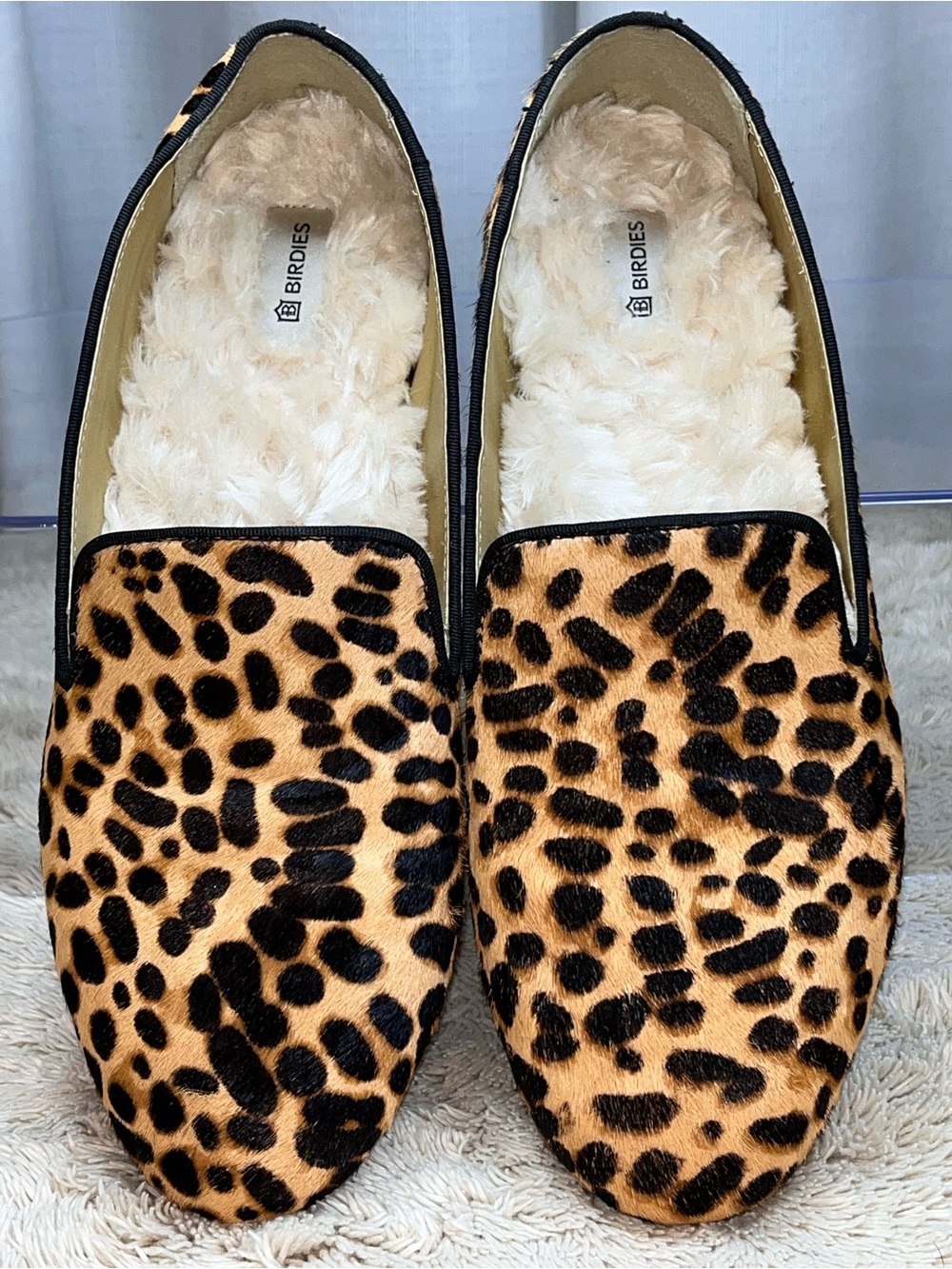 BIRDIES STARLING LEOPARD CALF HAIR LOAFERS | SIZE 8 ✨